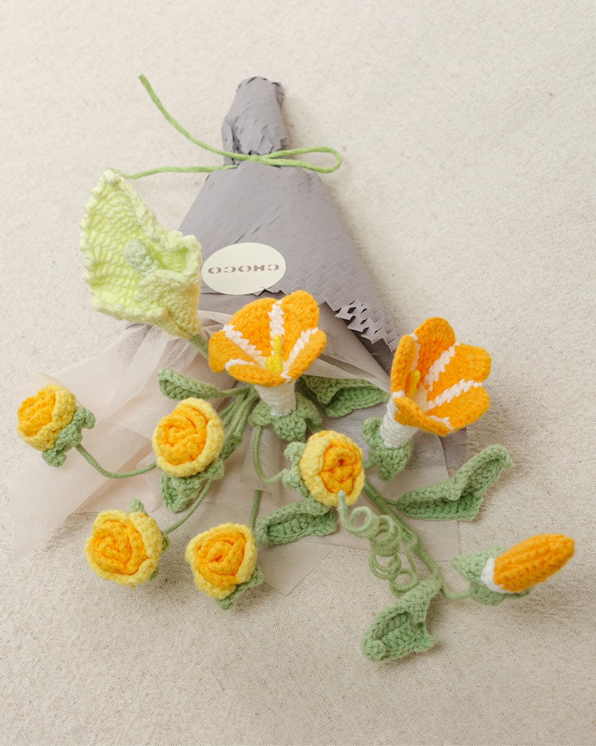 Mini Bouquet – Yellow & Orange Palette