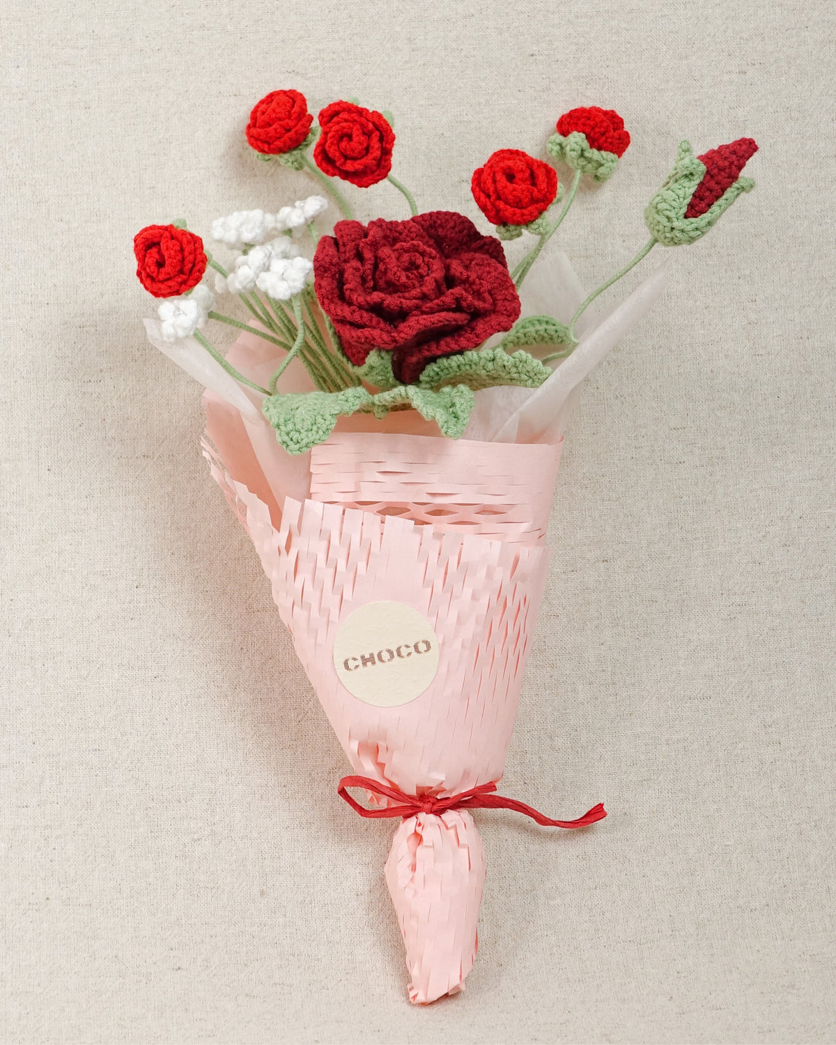 Mini Bouquet – Red & Pink Palette