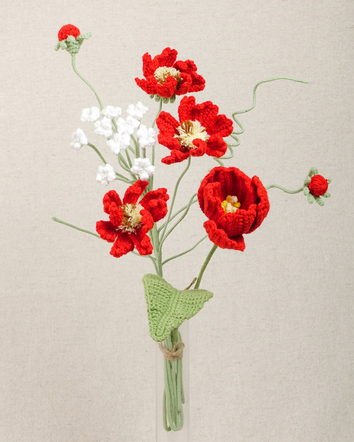 Mini Bouquet – Red & Pink Palette