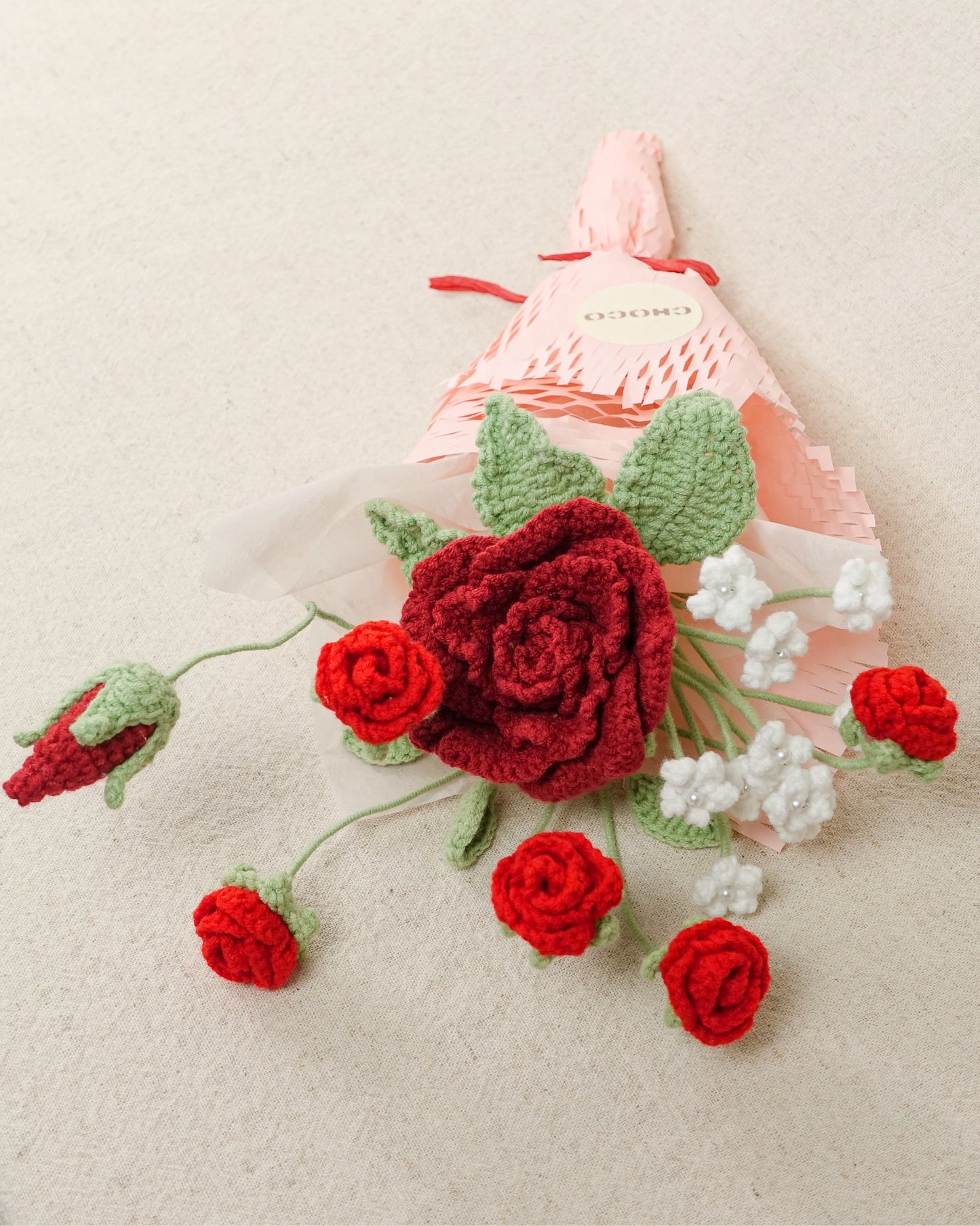 Mini Bouquet – Red & Pink Palette