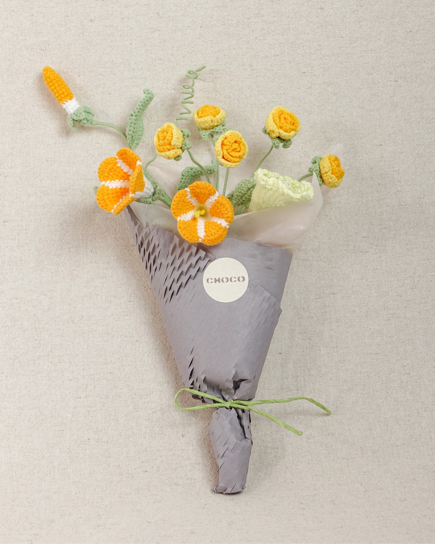 Mini Bouquet – Yellow & Orange Palette
